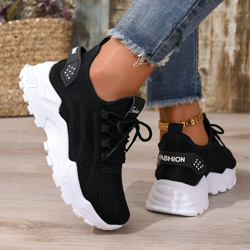 Dames sneakers met ademend mesh en dikke zool – comfortabele en trendy sportschoenen voor dagelijks gebruik in diverse uitvoeringen