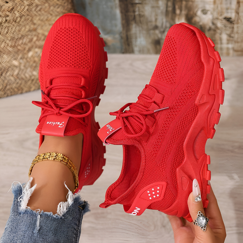 Dames sneakers met ademend mesh en dikke zool – comfortabele en trendy sportschoenen voor dagelijks gebruik in diverse uitvoeringen
