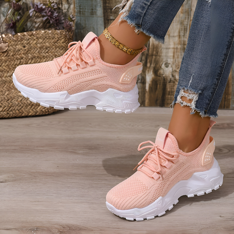 Dames sneakers met ademend mesh en dikke zool – comfortabele en trendy sportschoenen voor dagelijks gebruik in diverse uitvoeringen