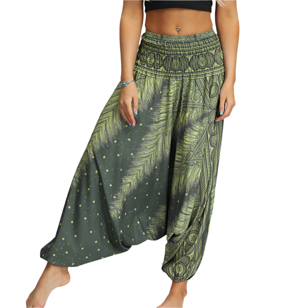 Dames Harembroek met Hoge Taille Comfortabele Zomerbroek voor Yoga, Reizen en Vrije Tijd