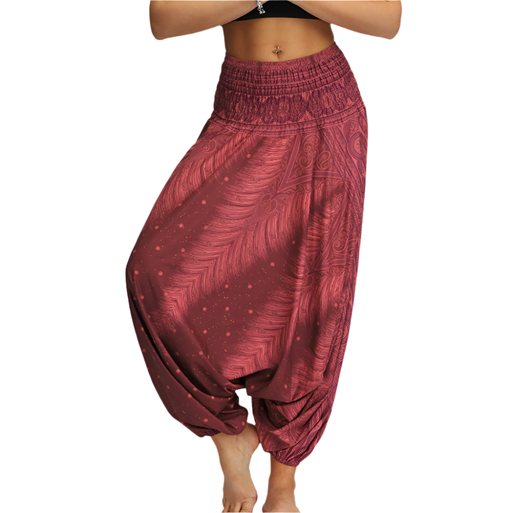 Dames Harembroek met Hoge Taille Comfortabele Zomerbroek voor Yoga, Reizen en Vrije Tijd