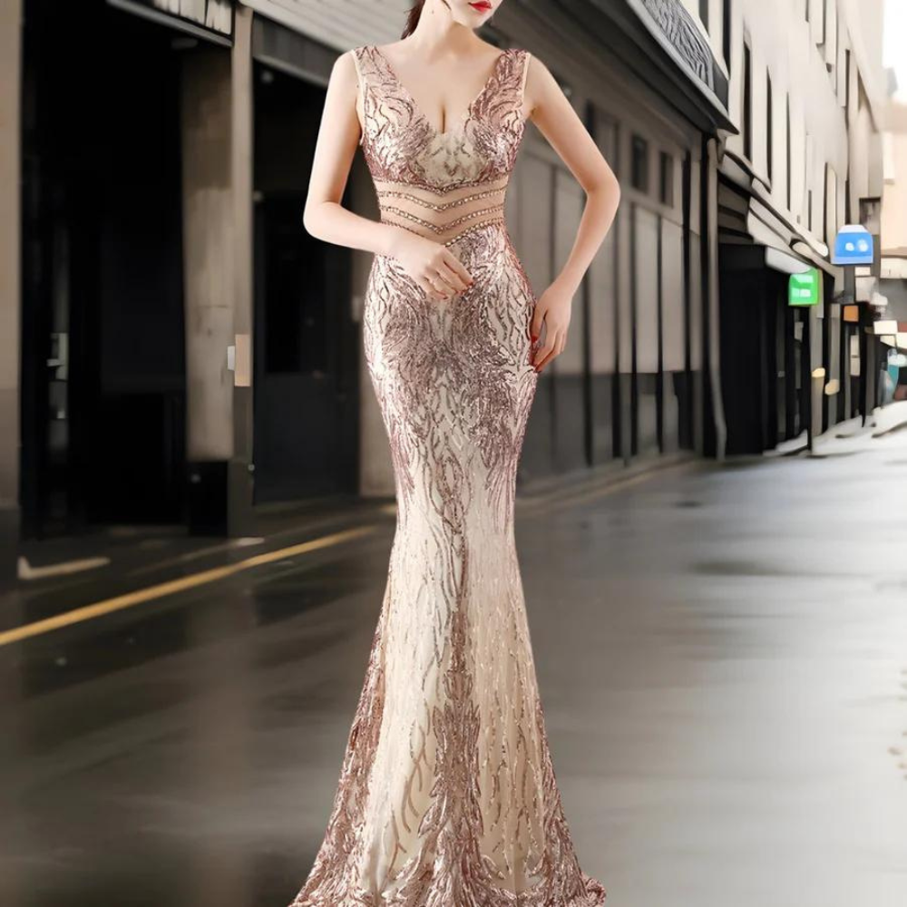 Ravena - Tijdloze Elegante Lange Jurk voor Vrouwen