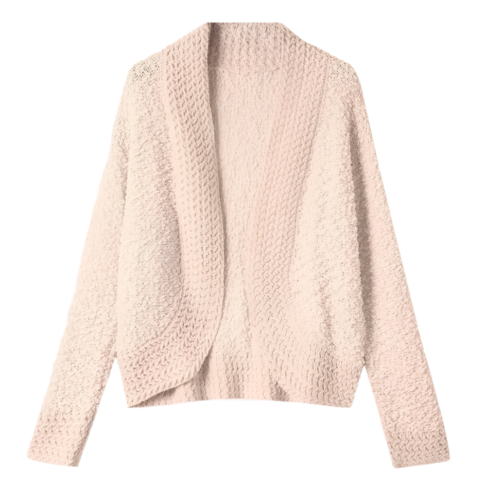 Dames vest met open voorkant en zachte grofgebreide textuur Comfortabel en stijlvol voor elke dag