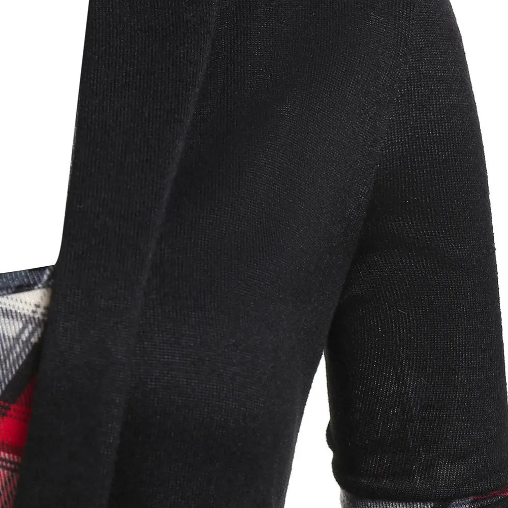 Dames tuniek top met rood ruitpatroon en verstelbare zoom Comfort met een speelse twist