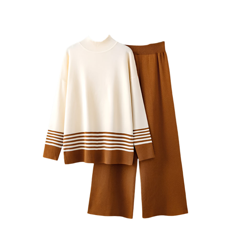 Mila – Modieuze Gebreide Tweedelige Set voor Dames