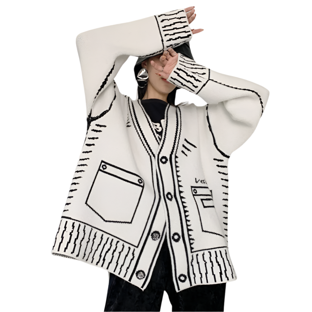 Theodora - Knus Kasjmier vest met patroon voor dames