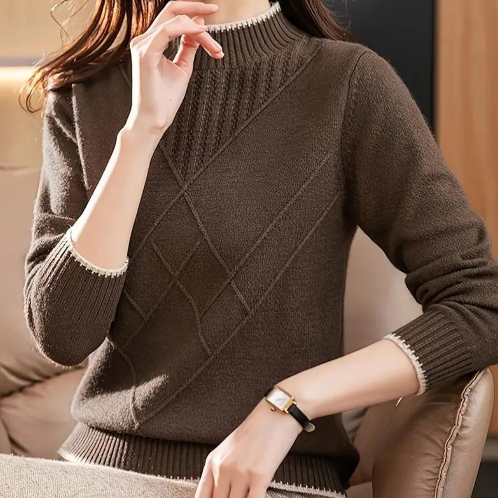 Miora - Casual Vrouwen Halve Coltrui met Comfort
