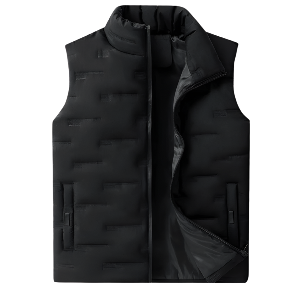 Simeon - Strak wintervest voor heren met opstaande kraag