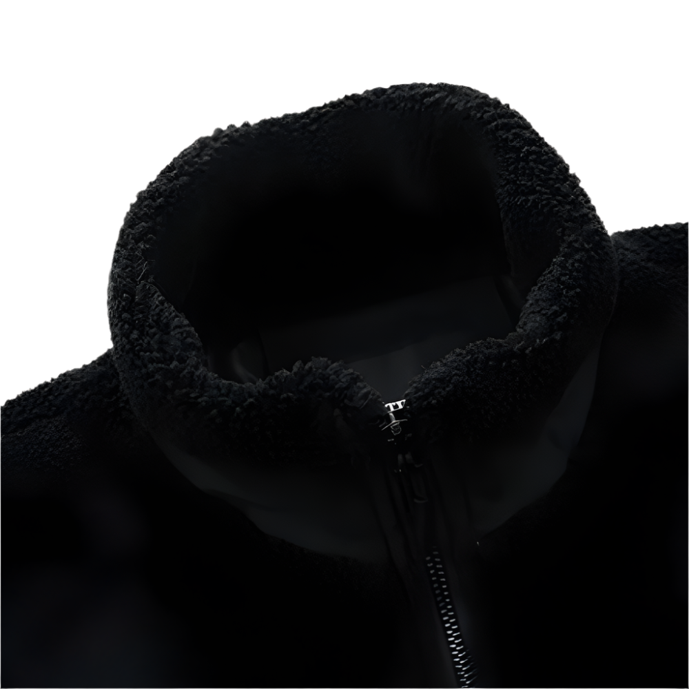 Heren Outdoor Fleece Jas met Ritssluiting en Verstevigde Details Warme Jas voor Dagelijks Gebruik en Avontuur