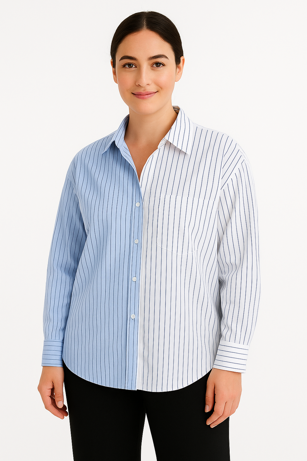 Dames zomerblouse met strepen en oversized pasvorm luchtige blouse voor warm weer en casual chic looks