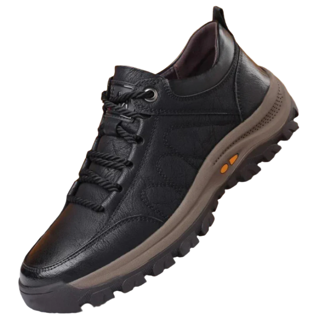 Heren Wandelschoenen van Leer met Gripzool Comfortabele Outdoor Sneakers voor Dagelijks Gebruik