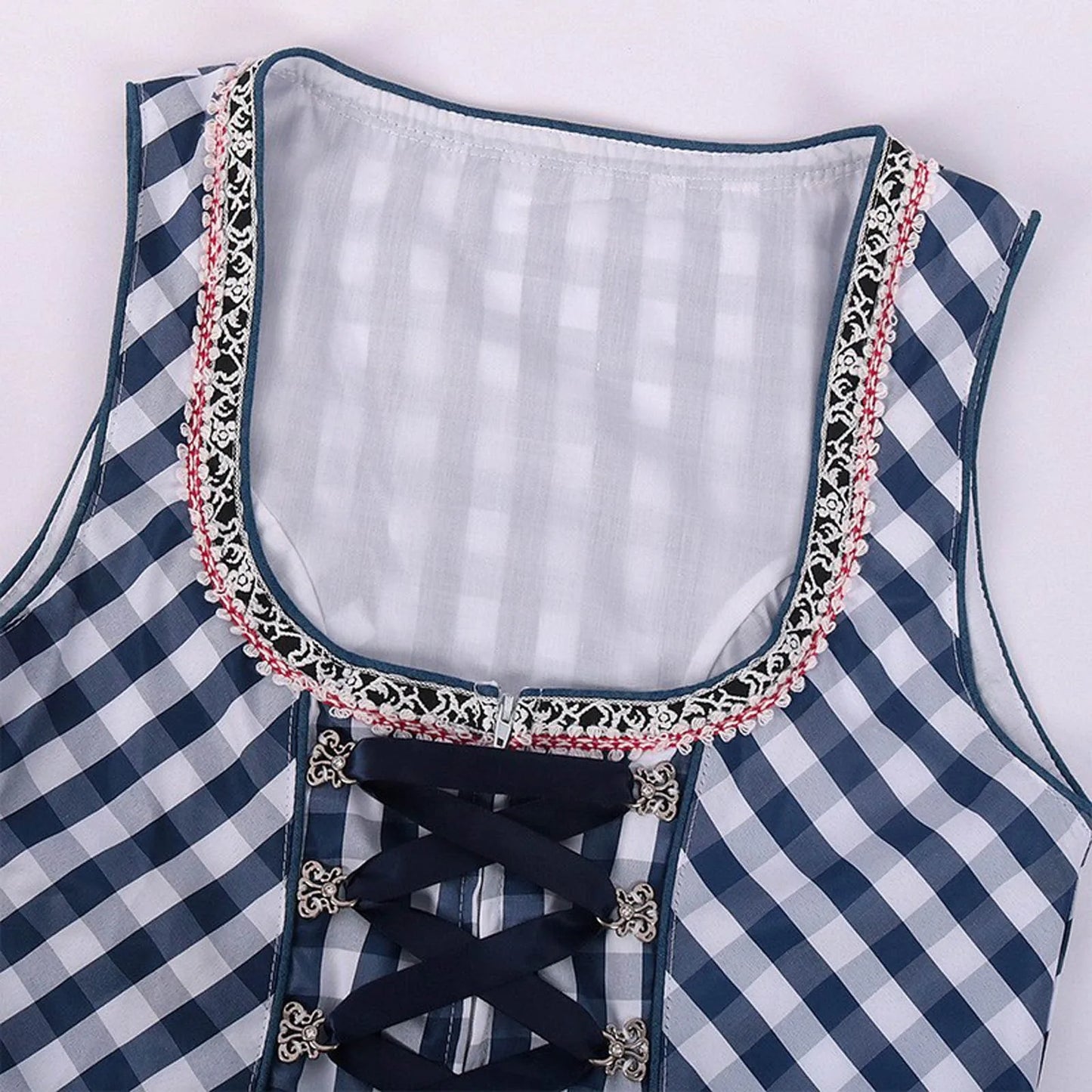 Dames Oktoberfest jurk met klassiek schortdetail in diverse stijlen