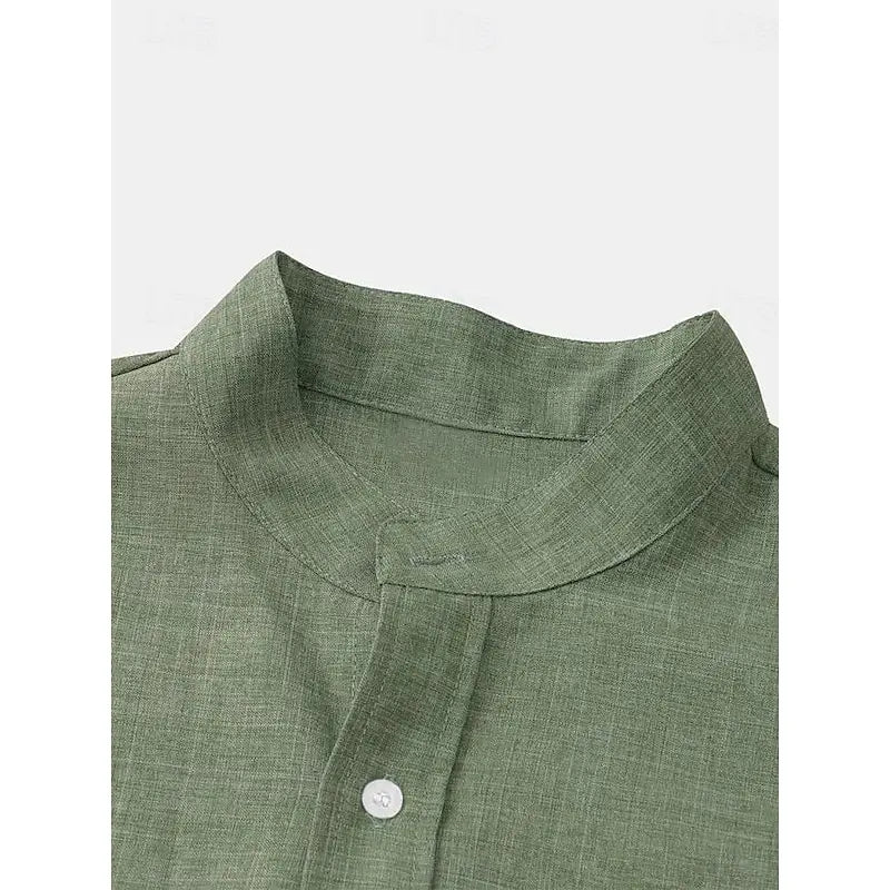 Heren linnen zomer shirt met korte mouwen Ademend en stijlvol voor casual én nette gelegenheden