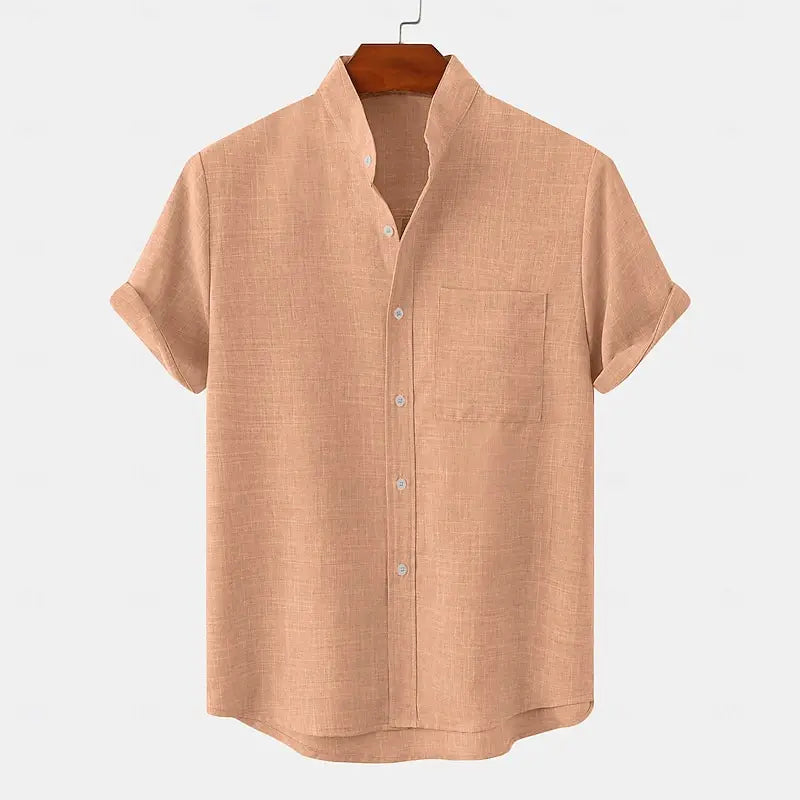Heren linnen zomer shirt met korte mouwen Ademend en stijlvol voor casual én nette gelegenheden