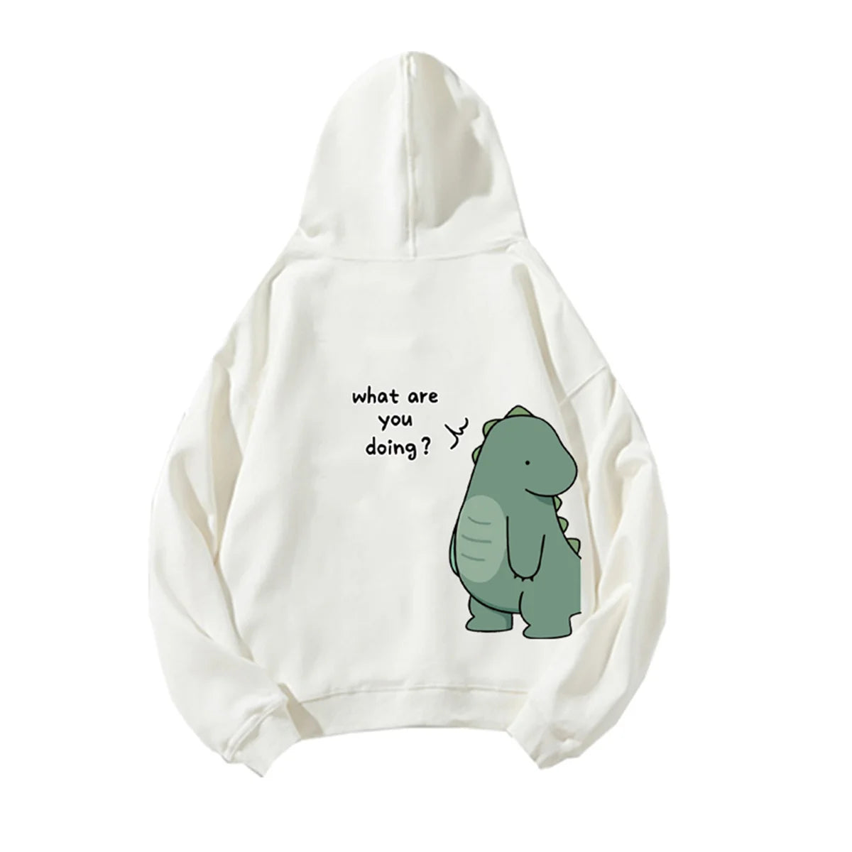 Matching hoodies voor koppels met schattige dino-print – warme unisex truien voor samen knuffelen en casual outfits