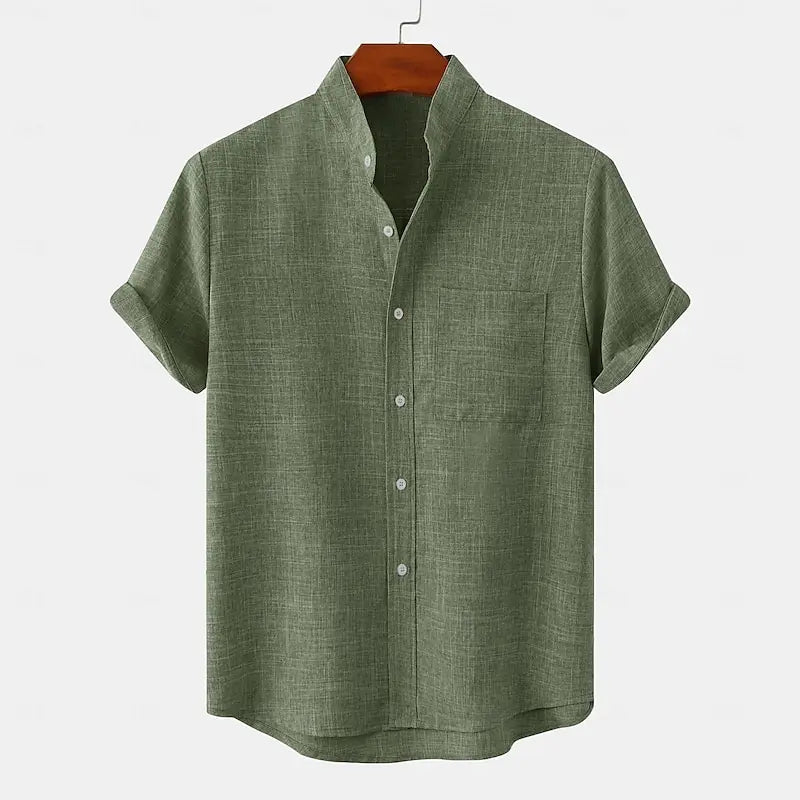 Heren linnen zomer shirt met korte mouwen Ademend en stijlvol voor casual én nette gelegenheden