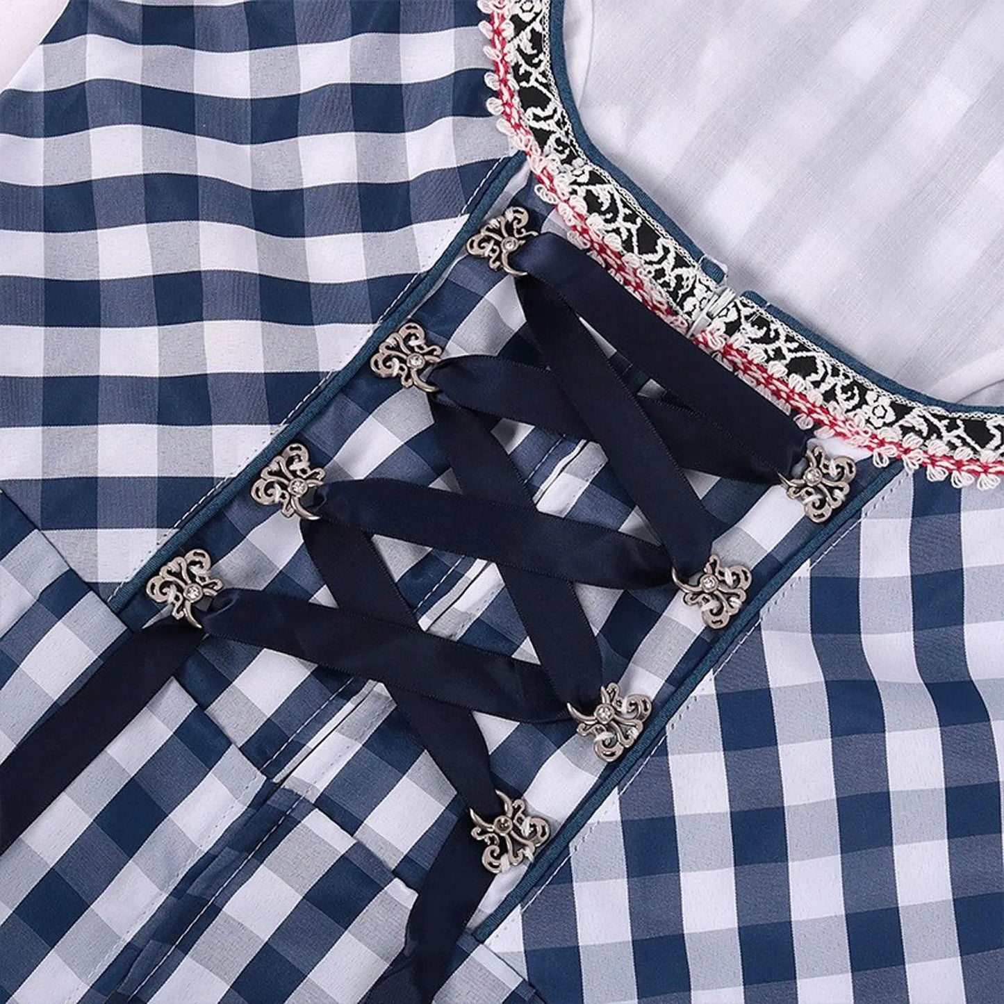 Dames Oktoberfest jurk met klassiek schortdetail in diverse stijlen