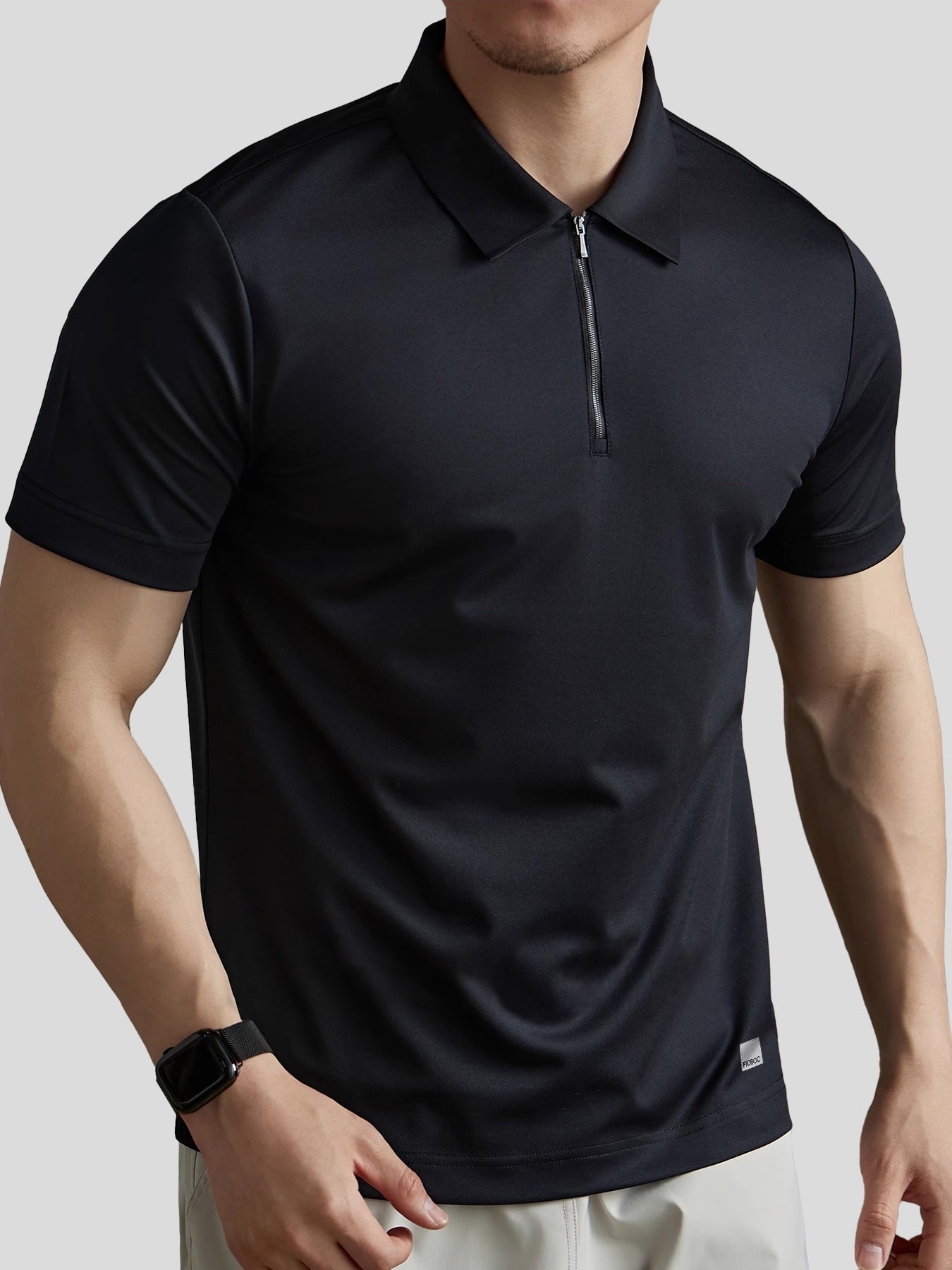 Polo met ritskraag voor heren – ademend, licht en perfect voor lente en zomer in diverse kleuren