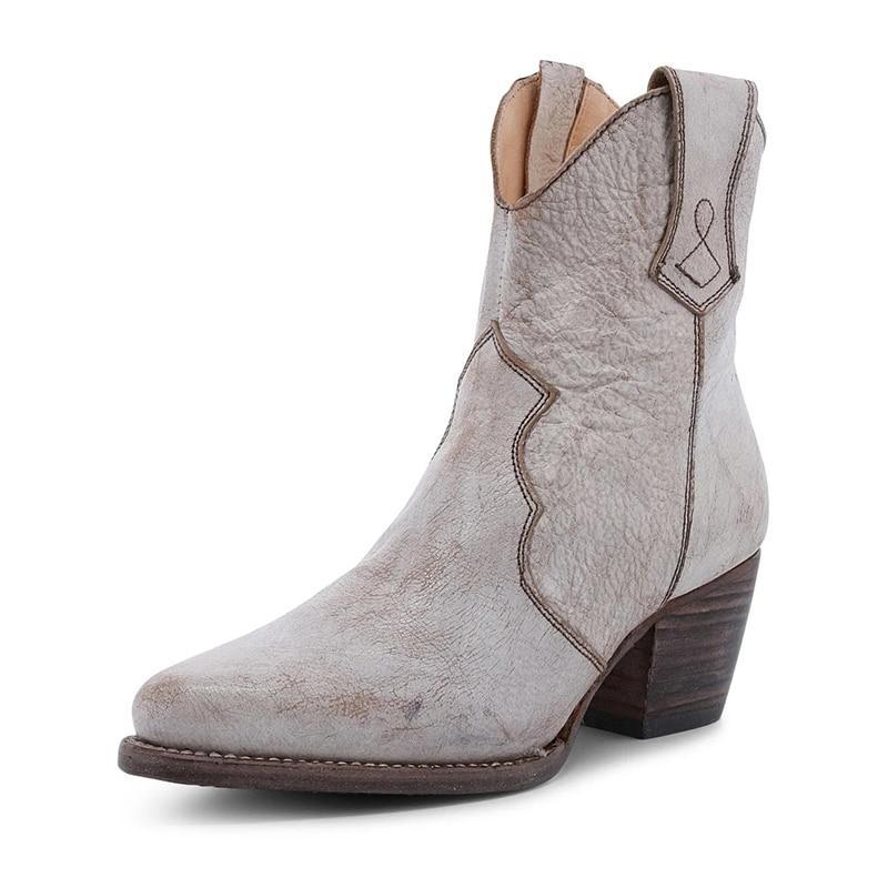 Dames enkellaarsjes in diverse kleuren – leren cowboy boots met hak voor trendy en casual looks