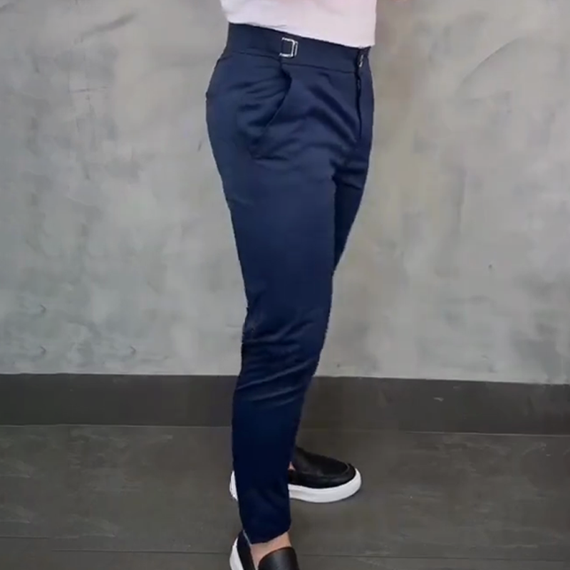 Heren pantalon slim fit – lichte en luchtige chino voor werk, bruiloft en vrije tijd in diverse kleuren