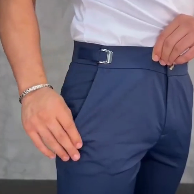 Heren pantalon slim fit – lichte en luchtige chino voor werk, bruiloft en vrije tijd in diverse kleuren