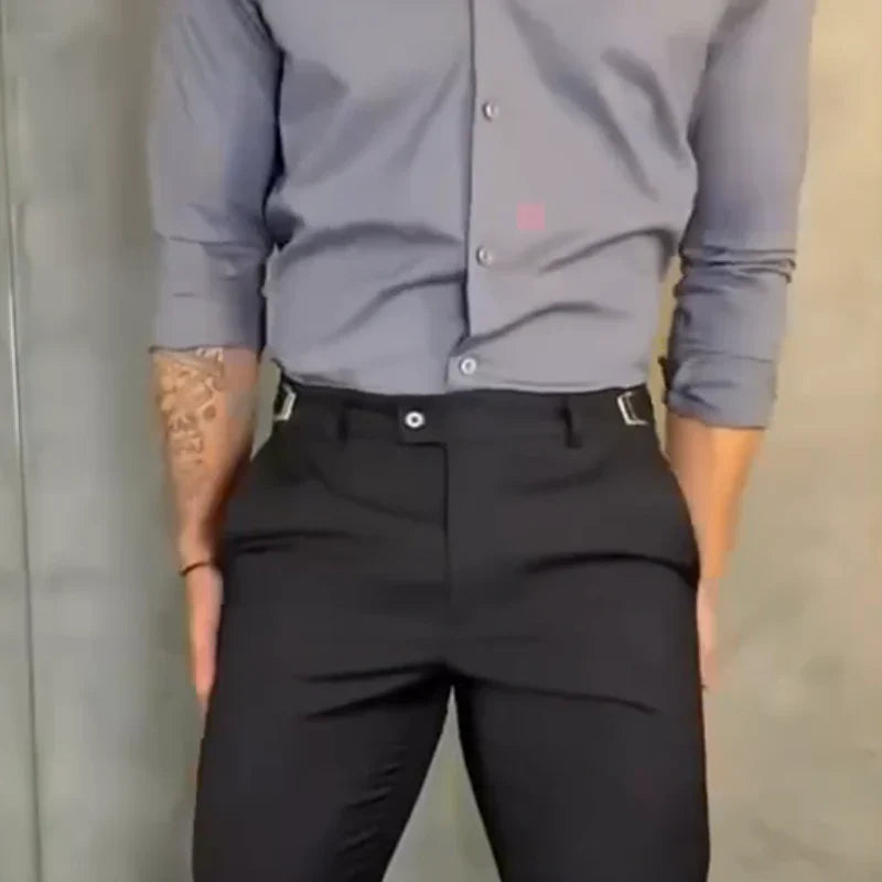 Heren pantalon slim fit – lichte en luchtige chino voor werk, bruiloft en vrije tijd in diverse kleuren