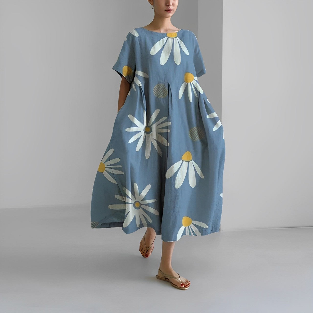 Dames zomerjurk met losse pasvorm en speelse prints – verkrijgbaar in diverse patronen