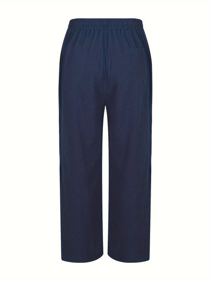 Heren loungebroek met relaxte pasvorm in diverse kleuren – luchtig comfort voor thuis en daarbuiten