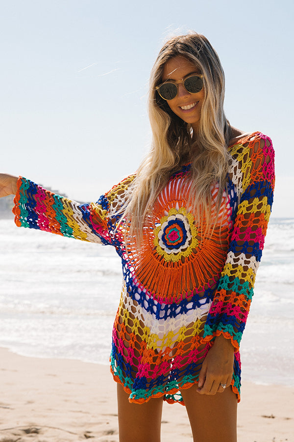 Dames gehaakte bikini cover-up met boho uitstraling – verkrijgbaar in diverse kleuren