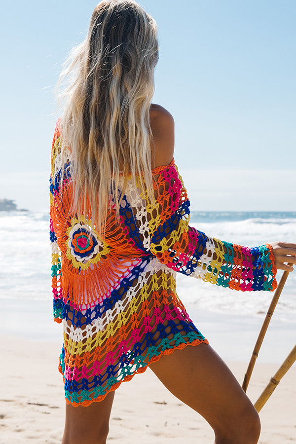 Dames gehaakte bikini cover-up met boho uitstraling – verkrijgbaar in diverse kleuren