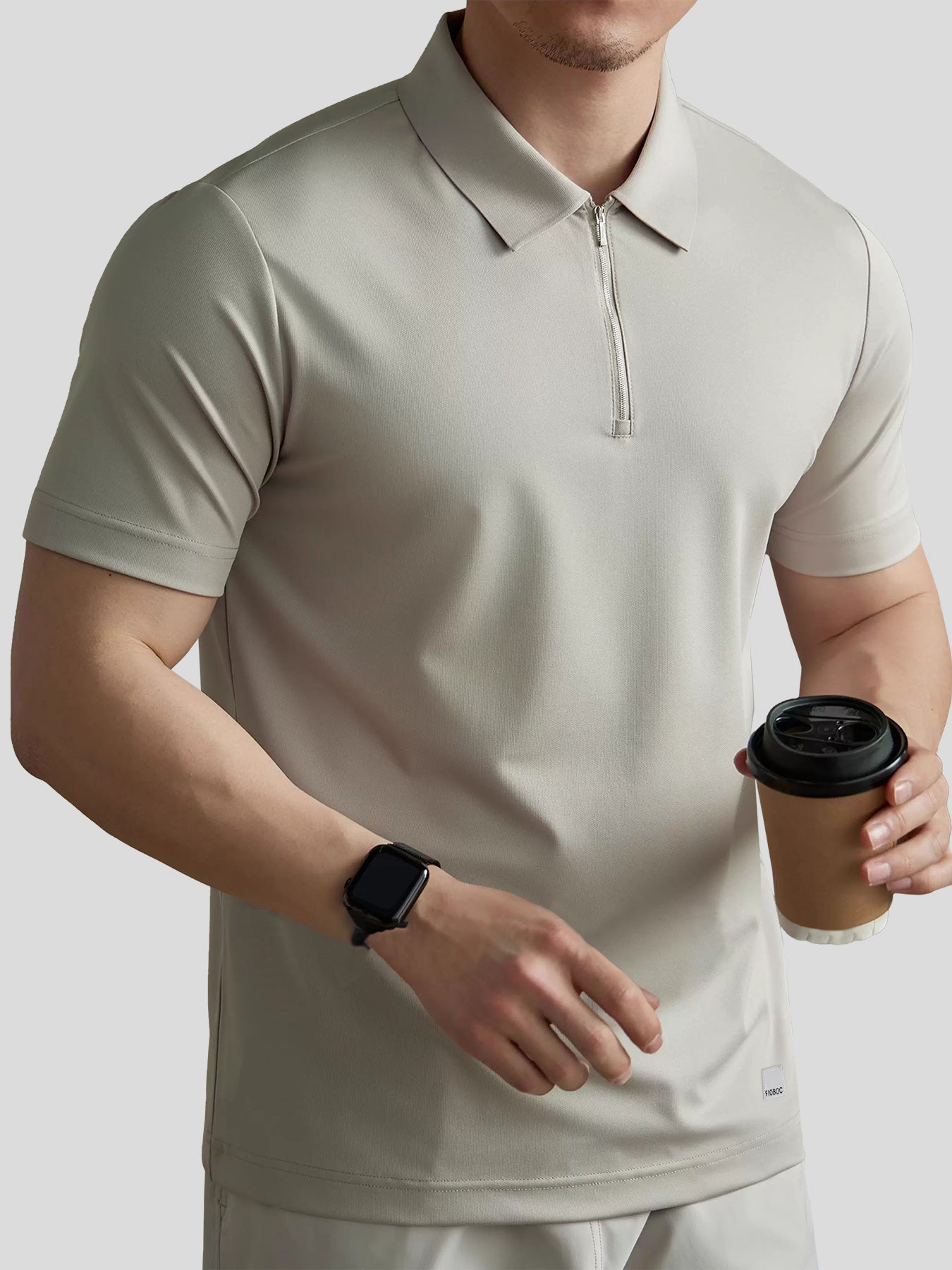 Polo met ritskraag voor heren – ademend, licht en perfect voor lente en zomer in diverse kleuren