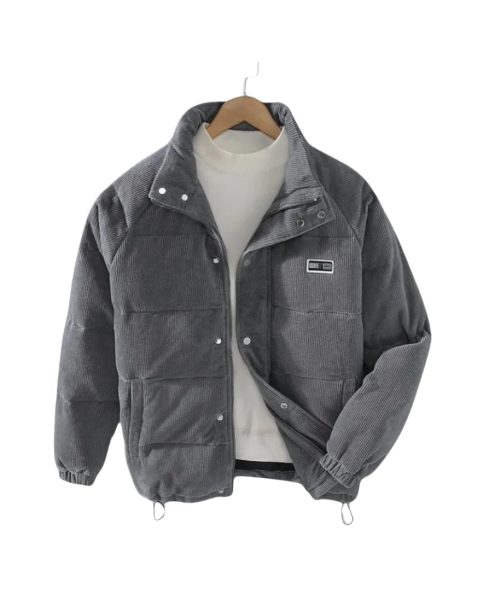 Heren gewatteerde jas met zachte fleece voering en casual outdoor stijl – comfortabele winterjas voor elke dag