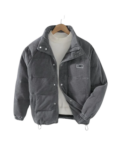 Heren gewatteerde jas met zachte fleece voering en casual outdoor stijl – comfortabele winterjas voor elke dag