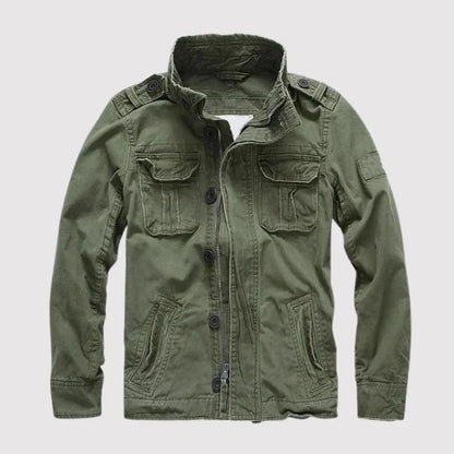 Heren denim jas met retro look en praktische zakken – stijlvolle lichtgewicht jas voor alle seizoenen