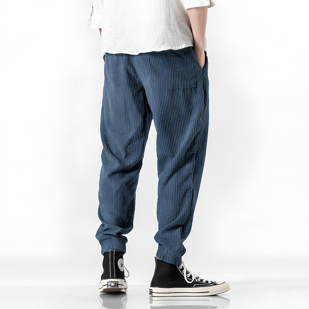 Heren Japanse stijl broek met relaxte pasvorm in diverse kleuren