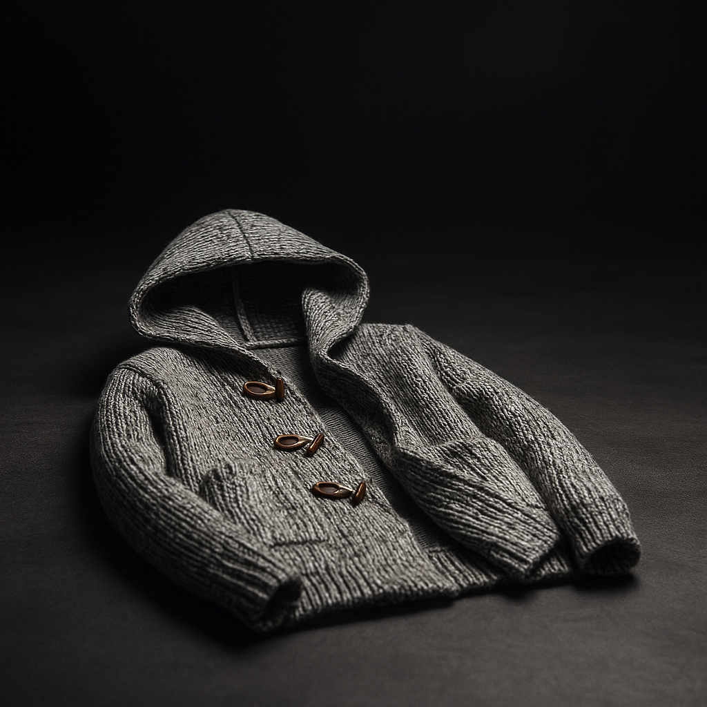 Unisex gebreide jas met capuchon en houten sluitingen in diverse kleuren