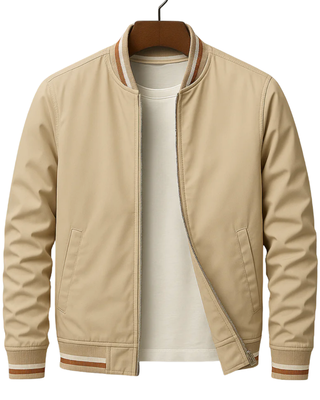 Heren bomberjack met sportieve details en lichtgewicht design – moderne jas voor het tussenseizoen en casual outfits
