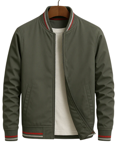 Heren bomberjack met sportieve details en lichtgewicht design – moderne jas voor het tussenseizoen en casual outfits