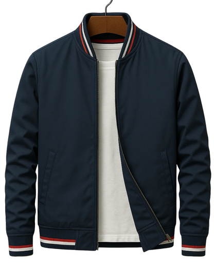 Heren bomberjack met sportieve details en lichtgewicht design – moderne jas voor het tussenseizoen en casual outfits