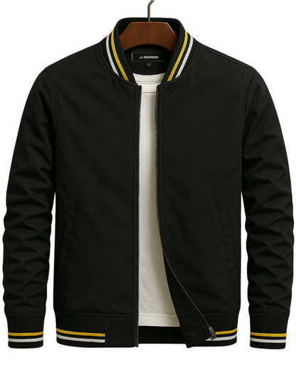 Heren bomberjack met sportieve details en lichtgewicht design – moderne jas voor het tussenseizoen en casual outfits