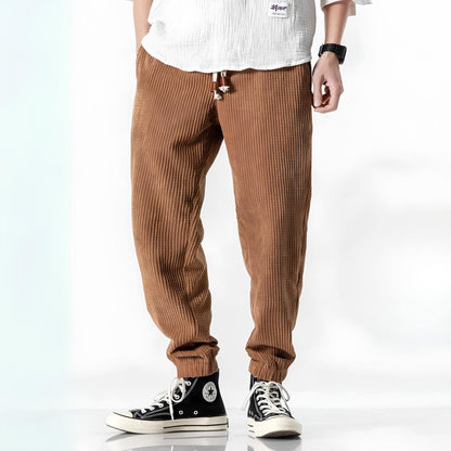 Heren Japanse stijl broek met relaxte pasvorm in diverse kleuren