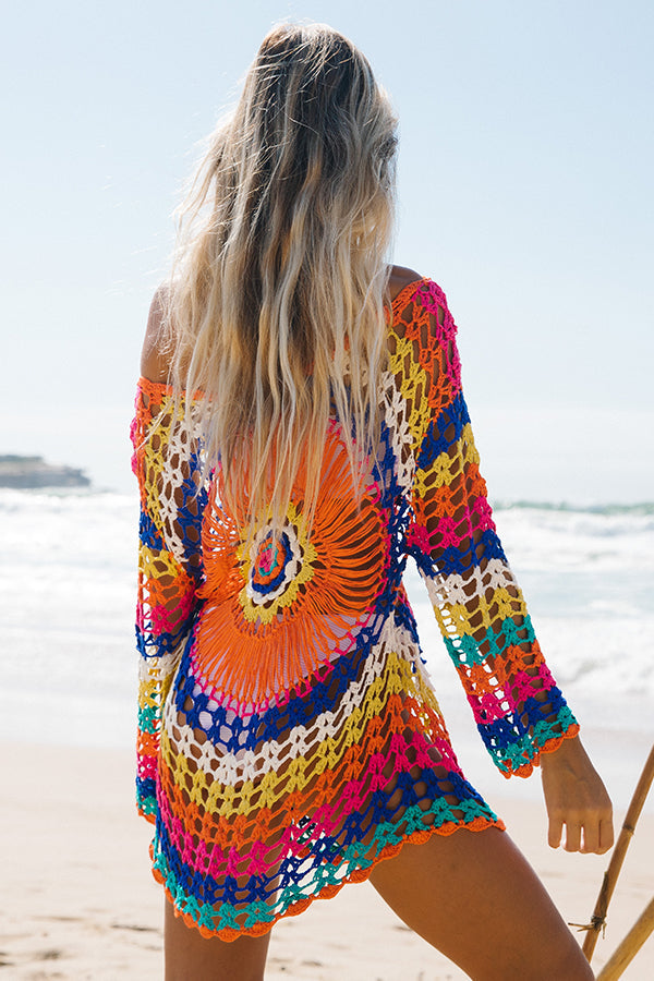 Dames gehaakte bikini cover-up met boho uitstraling – verkrijgbaar in diverse kleuren