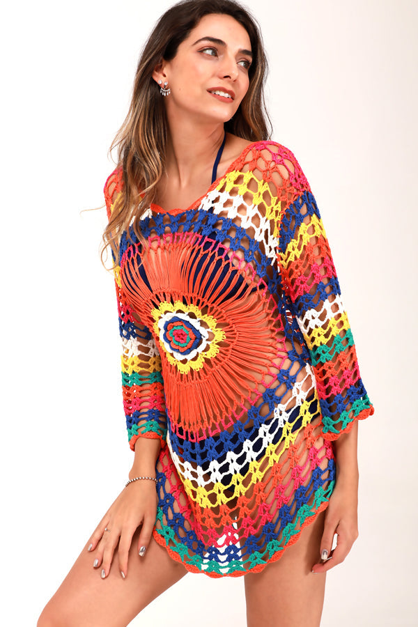 Dames gehaakte bikini cover-up met boho uitstraling – verkrijgbaar in diverse kleuren