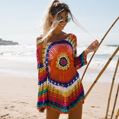 Dames gehaakte bikini cover-up met boho uitstraling – verkrijgbaar in diverse kleuren
