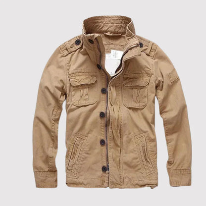 Heren denim jas met retro look en praktische zakken – stijlvolle lichtgewicht jas voor alle seizoenen