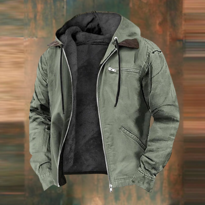 Heren Jas met Capuchon in diverse kleuren – Warme Tussenjas met Rits en Zakken voor Herfst en Winter