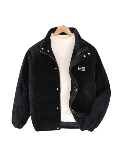 Heren gewatteerde jas met zachte fleece voering en casual outdoor stijl – comfortabele winterjas voor elke dag