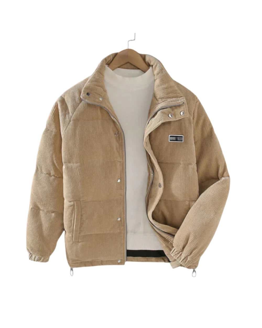 Heren gewatteerde jas met zachte fleece voering en casual outdoor stijl – comfortabele winterjas voor elke dag