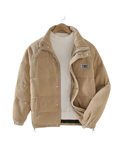 Heren gewatteerde jas met zachte fleece voering en casual outdoor stijl – comfortabele winterjas voor elke dag