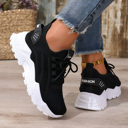 Dames sneakers met ademend mesh en dikke zool – comfortabele en trendy sportschoenen voor dagelijks gebruik in diverse uitvoeringen